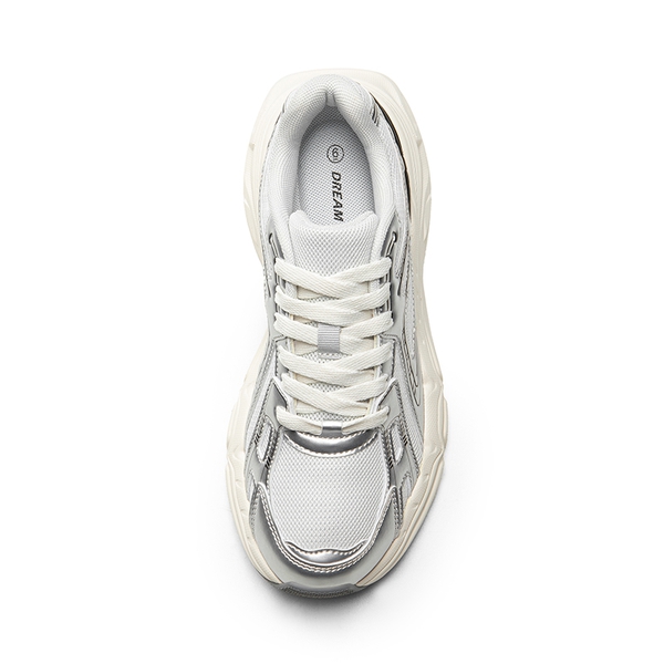 [Liv] Comfortable Chunky Platform Sneakers - SILVER - 5