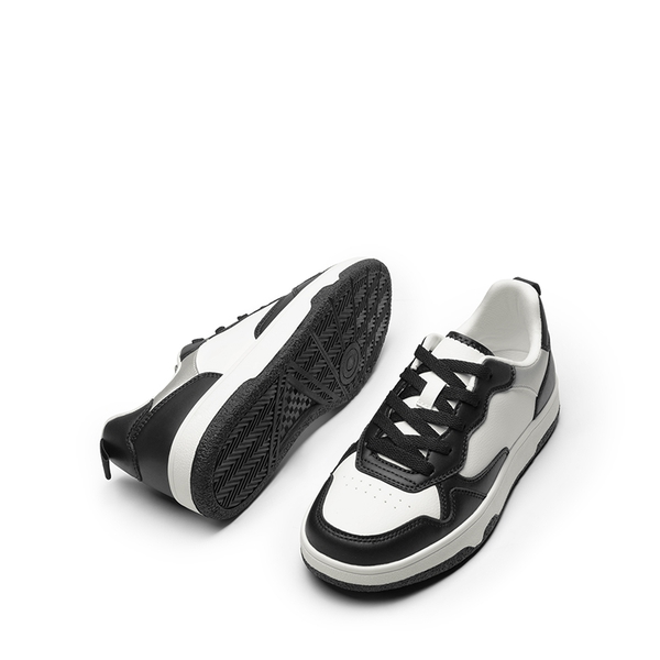 [Char] Women’s Casual Low-Top Sneakers - BLACK WHITE - 4