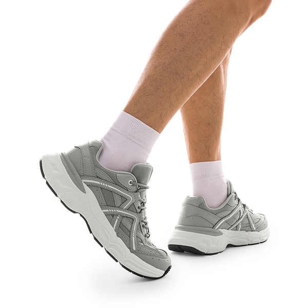 [Cam] Men's Retro Fashion Sneakers - GREY - 1
