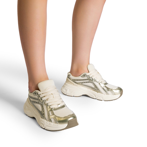 [Liv] Comfortable Chunky Platform Sneakers - CHAMPAGNE - 1