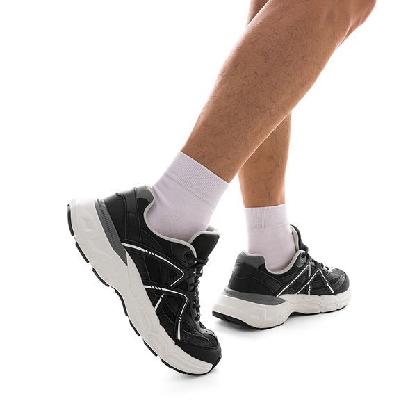 [Cam] Men's Retro Fashion Sneakers - BLACK - 1
