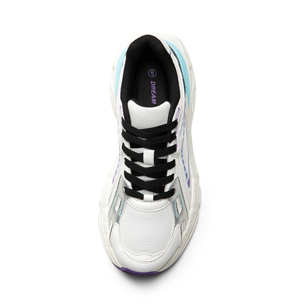 [Liv] Comfortable Chunky Platform Sneakers - WHITE/PURPLE - 5