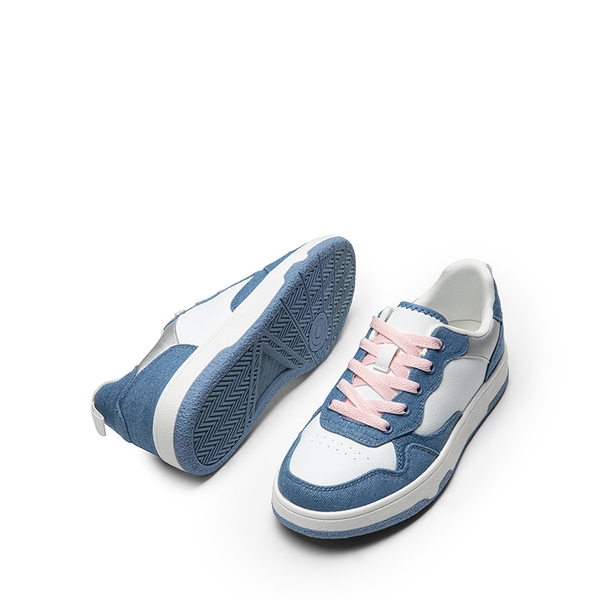 [Char] Women’s Casual Low-Top Sneakers - WHITE BLUE - 4