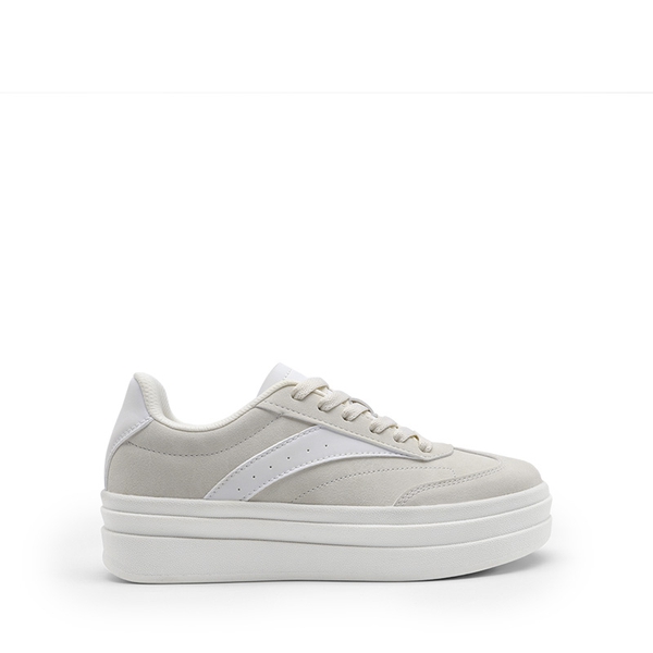 [Val] Retro Platform Fashion Sneakers - BEIGE - 3