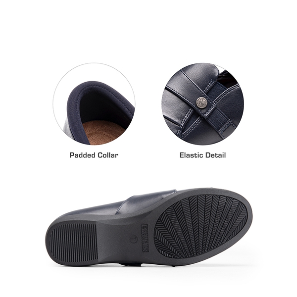 Comfortable Low Heel Slip-on Flats - NAVY - 5