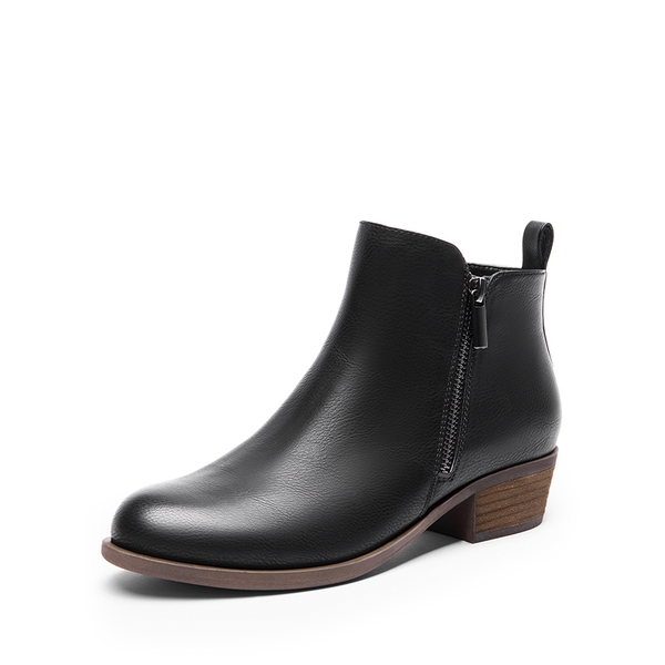 Black dress boots low heel online