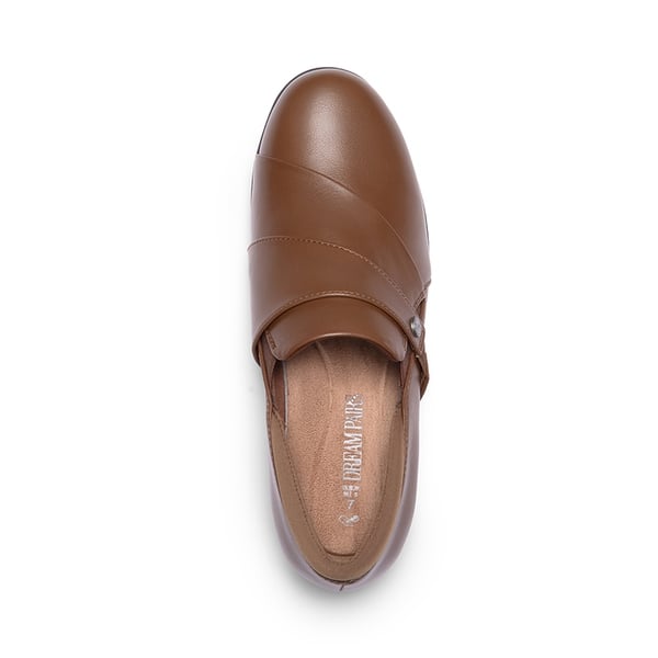 Comfortable Low Heel Slip-on Flats - TAN - 4