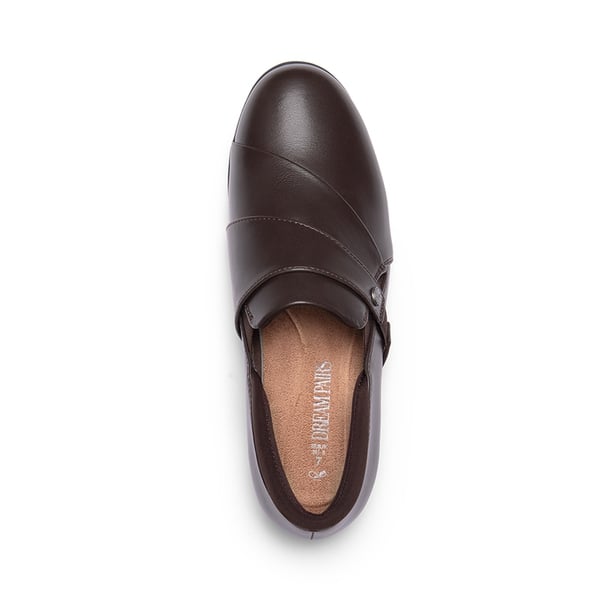 Comfortable Low Heel Slip-on Flats - BROWN - 4