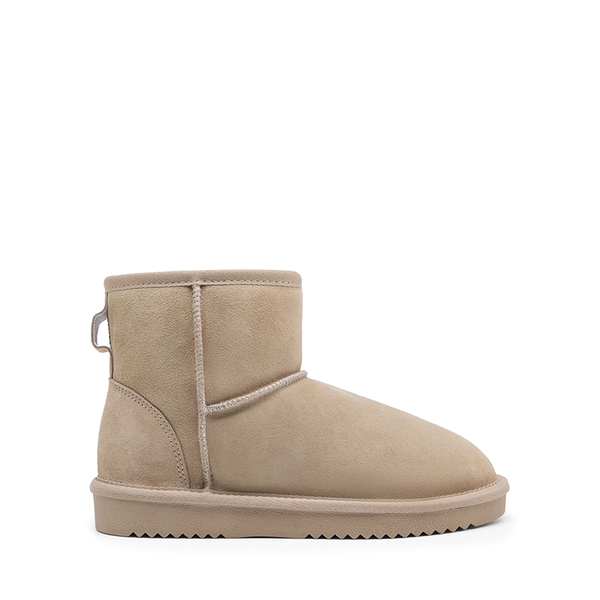 [FuzzyClassic Il Low Boot] Suede Slip-On Snow Ankle Boots - SAND - 2