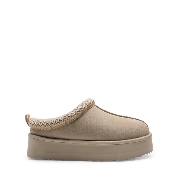 [FuzzyEasy Women's Platform Slip-on] Plush Fur-Lined Winter Platform Slippers - SAND - 3