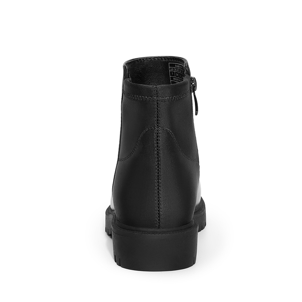 Chelsea Low Heel Pull-On Ankle Boots - BLACK-LYCRA - 4
