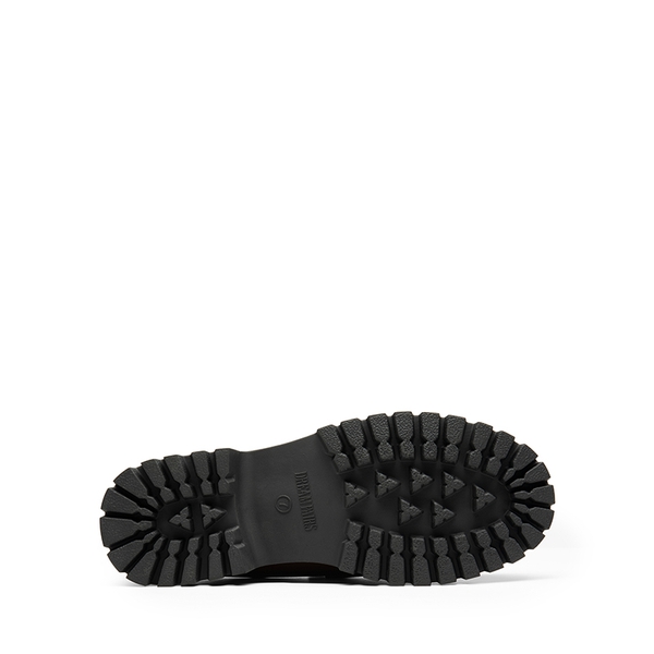 Metallic Vegan Leather Slip-on Loafers - BLACK-PAT - 6