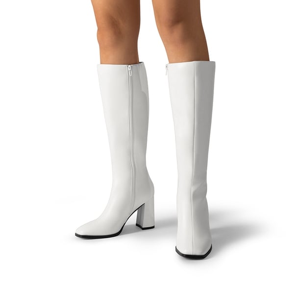 Knee high block heel boot hotsell