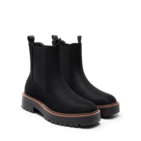 Lug-Sole Slip-on Chelsea boots - BLACK-SUEDE - 5