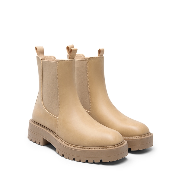 Lug-Sole Slip-on Chelsea boots - NUDE-NUBUCK - 5