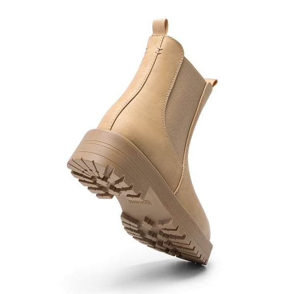 Lug-Sole Slip-on Chelsea boots - NUDE-NUBUCK - 6