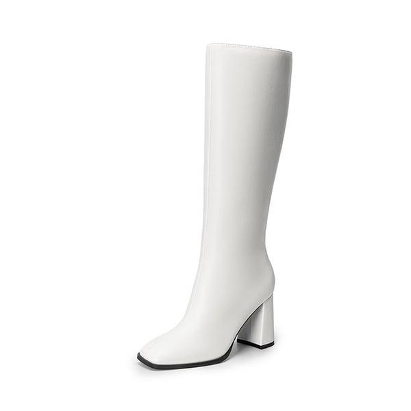 Square toe tall boots shop