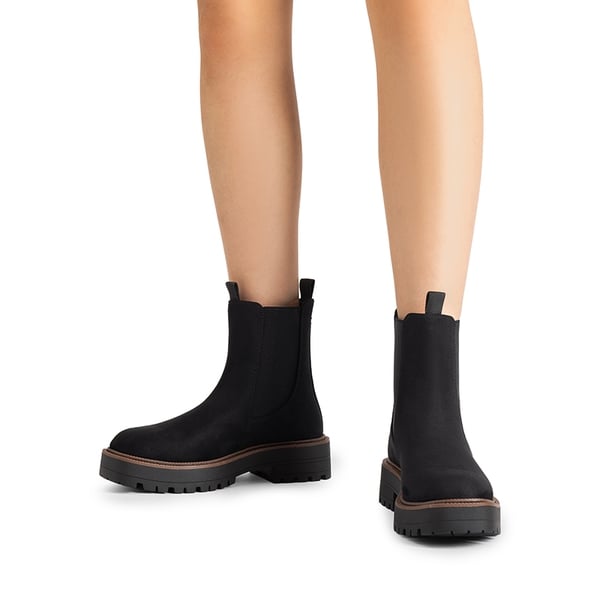 Lug-Sole Slip-on Chelsea boots - BLACK-SUEDE - 2
