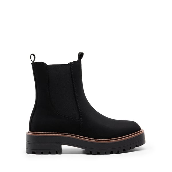 Lug-Sole Slip-on Chelsea boots - BLACK-SUEDE - 3