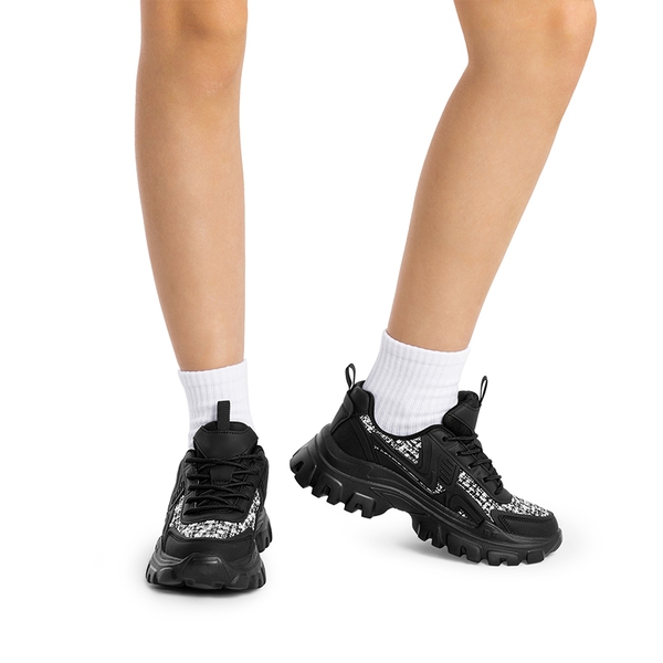 [Maeve] Casual Chunky Sneakers - ALL BLACK - 1