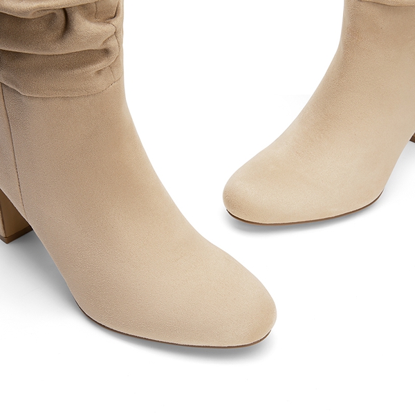 Slouchy Mid-calf Boots - SANDY BEIGE-SUEDE - 5