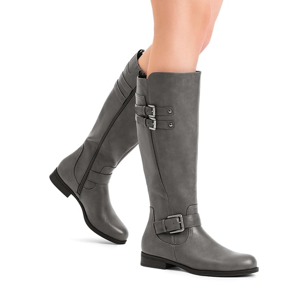 Women s Knee High Buckle Riding Boots DREAM PAIRS