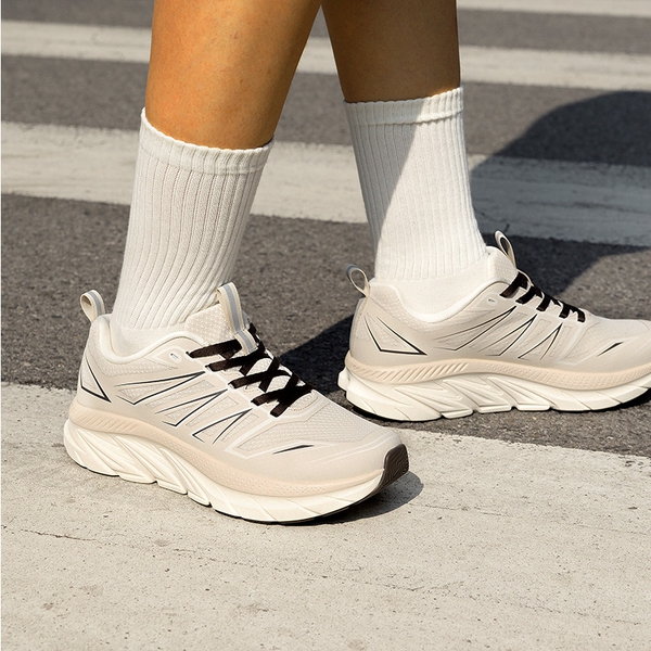 [ActiveSwift] Women's Breathable Gym & Workout Sneakers - IVORY - 6