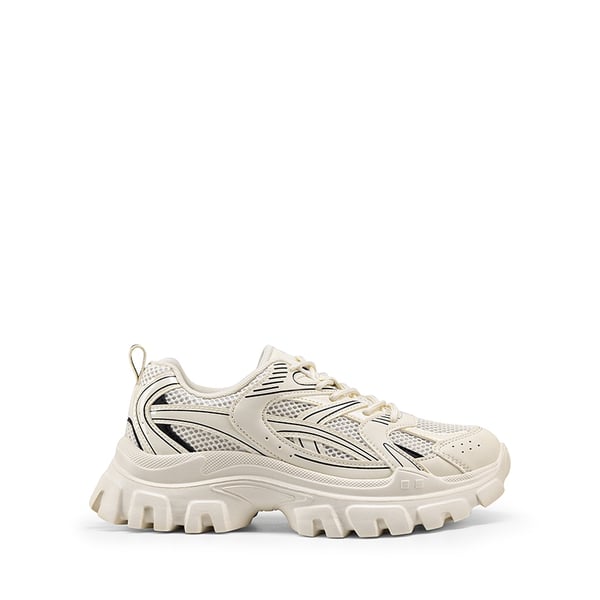 [Heidi] Comfortable Trendy Chunky Sneakers  - BEIGE-PU - 3