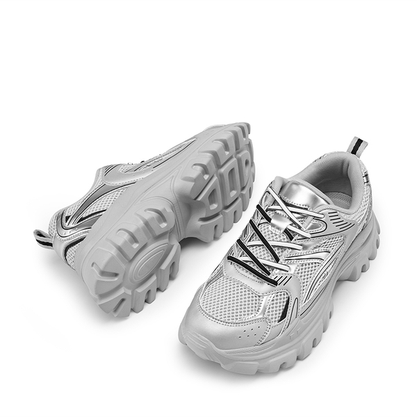 [Heidi] Comfortable Trendy Chunky Sneakers  - GREY - 4