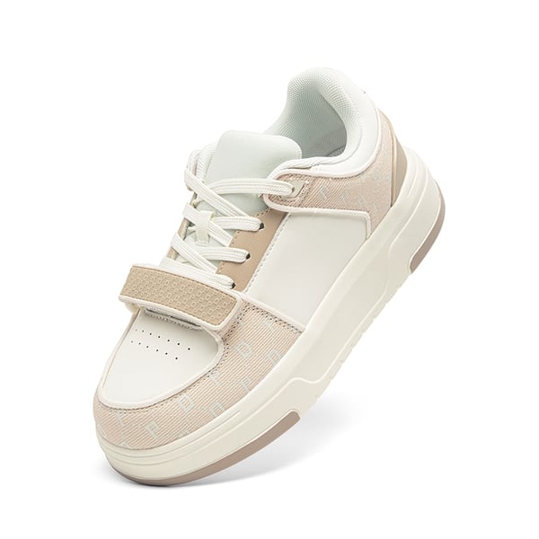 [Oli] Round-Toe Platform Fashion Sneakers - WHITE BEIGE - 7