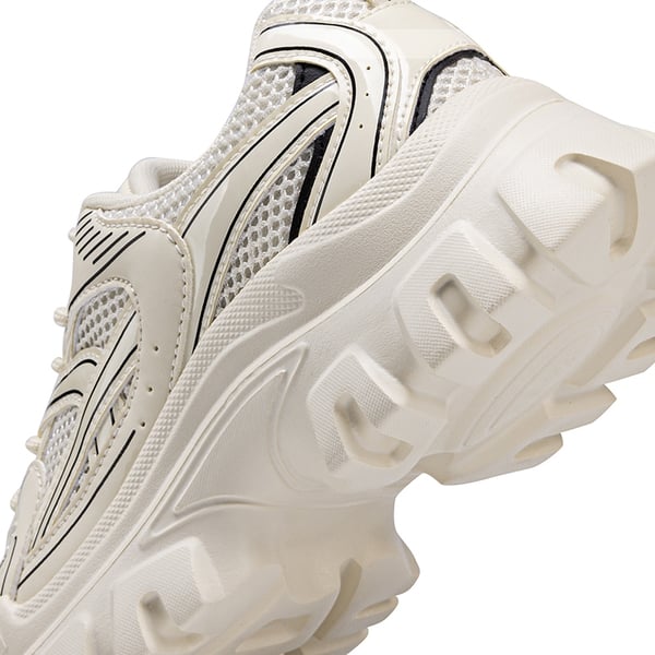 [Heidi] Comfortable Trendy Chunky Sneakers  - BEIGE-PU - 6