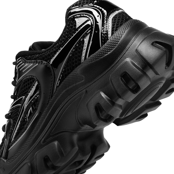 [Heidi] Comfortable Trendy Chunky Sneakers  - ALL BLACK - 6