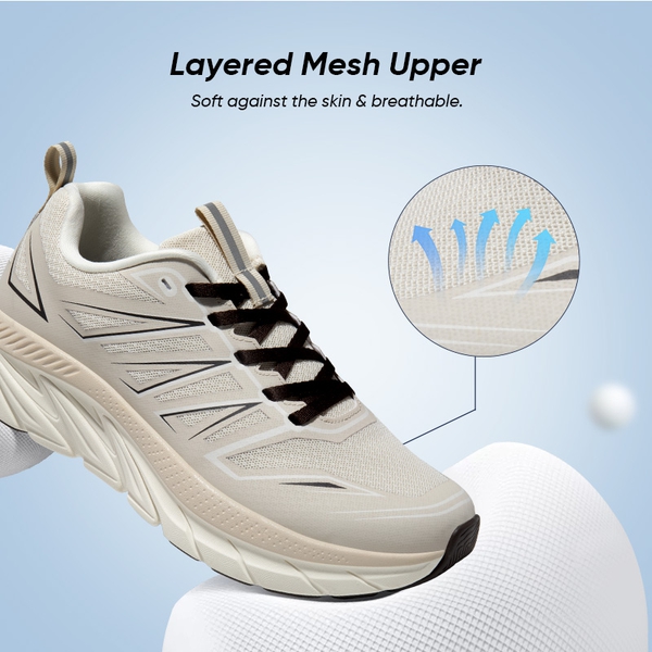 [ActiveSwift] Women's Breathable Gym & Workout Sneakers - IVORY - 3