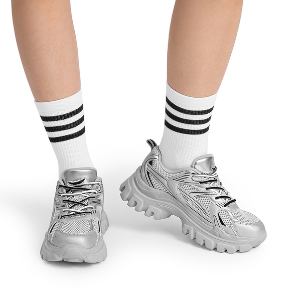 [Heidi] Comfortable Trendy Chunky Sneakers  - GREY - 1