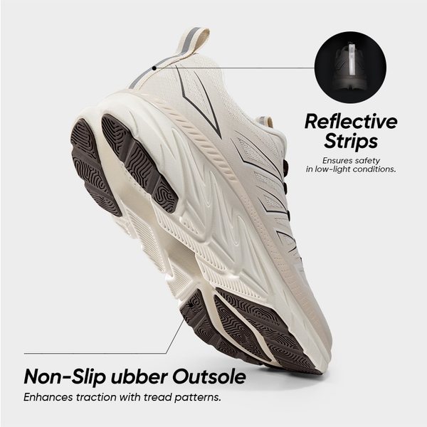 [ActiveSwift] Women's Breathable Gym & Workout Sneakers - IVORY - 4