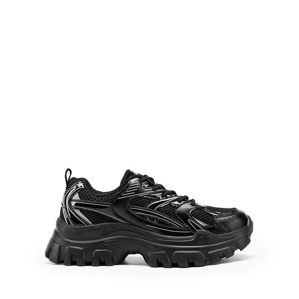 [Heidi] Comfortable Trendy Chunky Sneakers  - ALL BLACK - 3