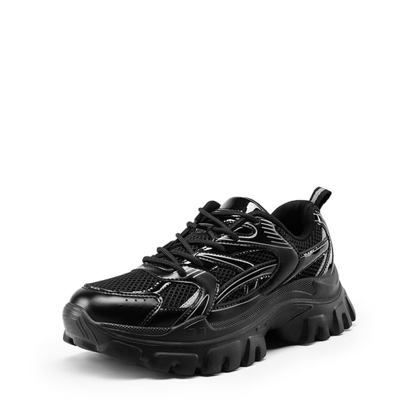[Heidi] Comfortable Trendy Chunky Sneakers  - ALL BLACK -  0