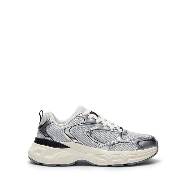 [Celi] Y2K-inspired Fashionable Mesh Walking Sneakers - SILVER - 3