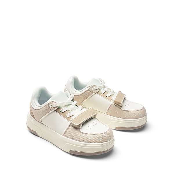 [Oli] Round-Toe Platform Fashion Sneakers - WHITE BEIGE - 5