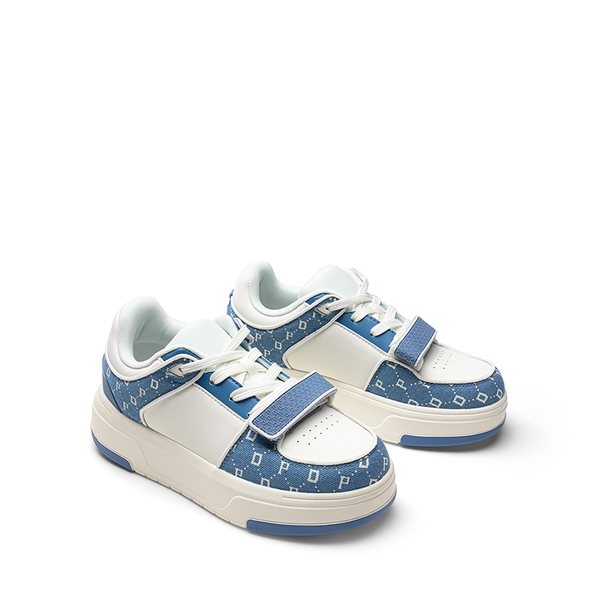 [Oli] Round-Toe Platform Fashion Sneakers - WHITE BLUE - 5