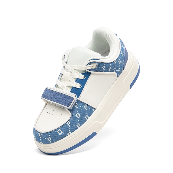 [Oli] Round-Toe Platform Fashion Sneakers - WHITE BLUE - 7