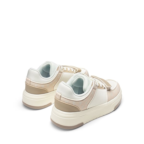 [Oli] Round-Toe Platform Fashion Sneakers - WHITE BEIGE - 6