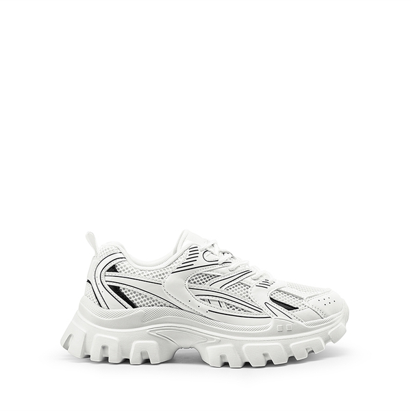 [Heidi] Comfortable Trendy Chunky Sneakers  - WHITE - 3