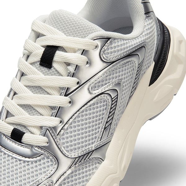 [Celi] Y2K-inspired Fashionable Mesh Walking Sneakers - SILVER - 5
