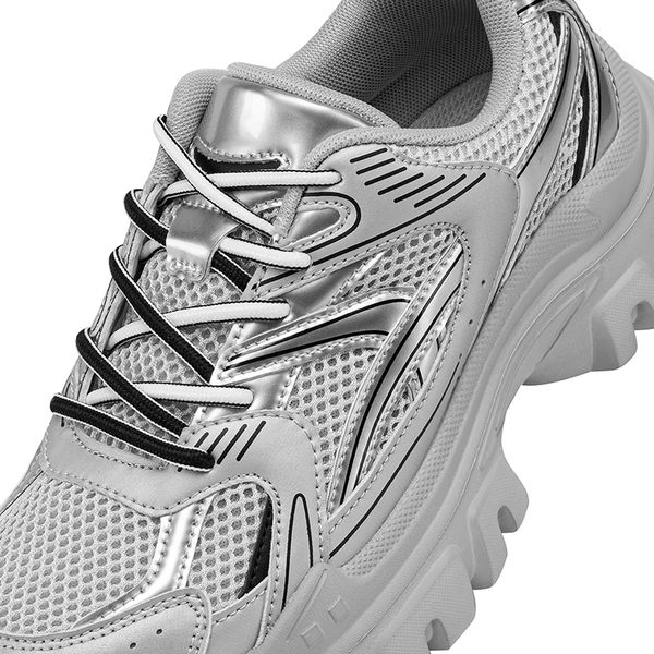 [Heidi] Comfortable Trendy Chunky Sneakers  - GREY - 5