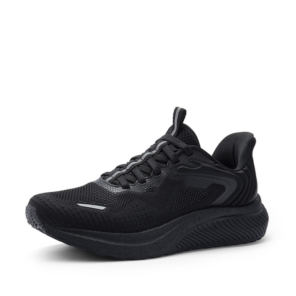 Men's Knitted Comfortable Walking Sneakers - BLACK -  0