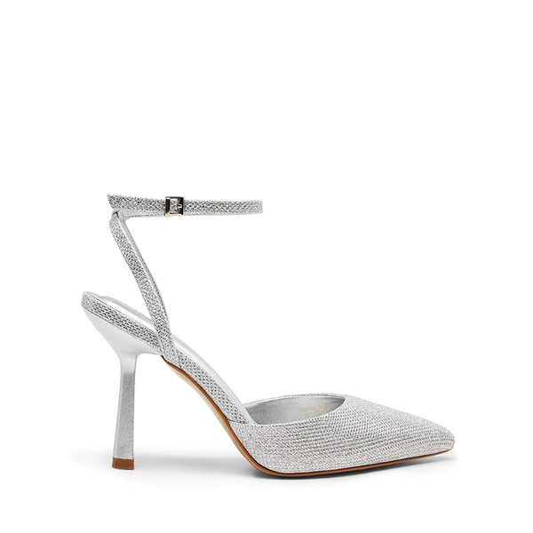 Pointed-Toe Stiletto High Heel Pumps - SILVER-GLITTER - 3