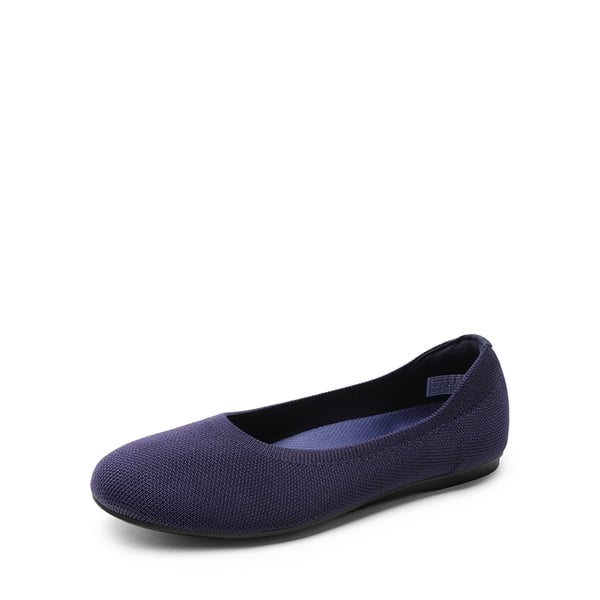 Comfortable Arch Support Knit Ballet Flats - NAVY -  0
