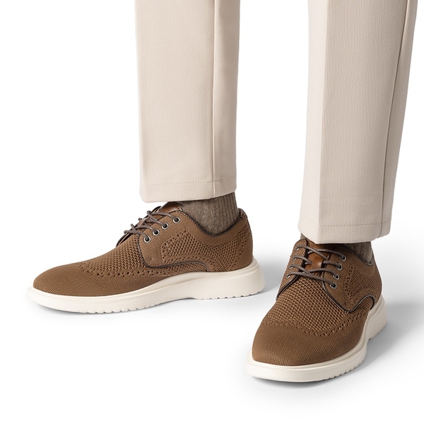 [MaxFlex Ease Polish] Men's Lightweight Oxford Shoes - BROWN - 6