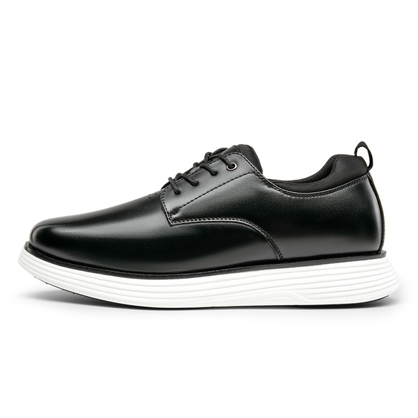 [MaxFlex SuitePolish-] Men's Smart Casual Oxford Sneakers - BLACK - 1